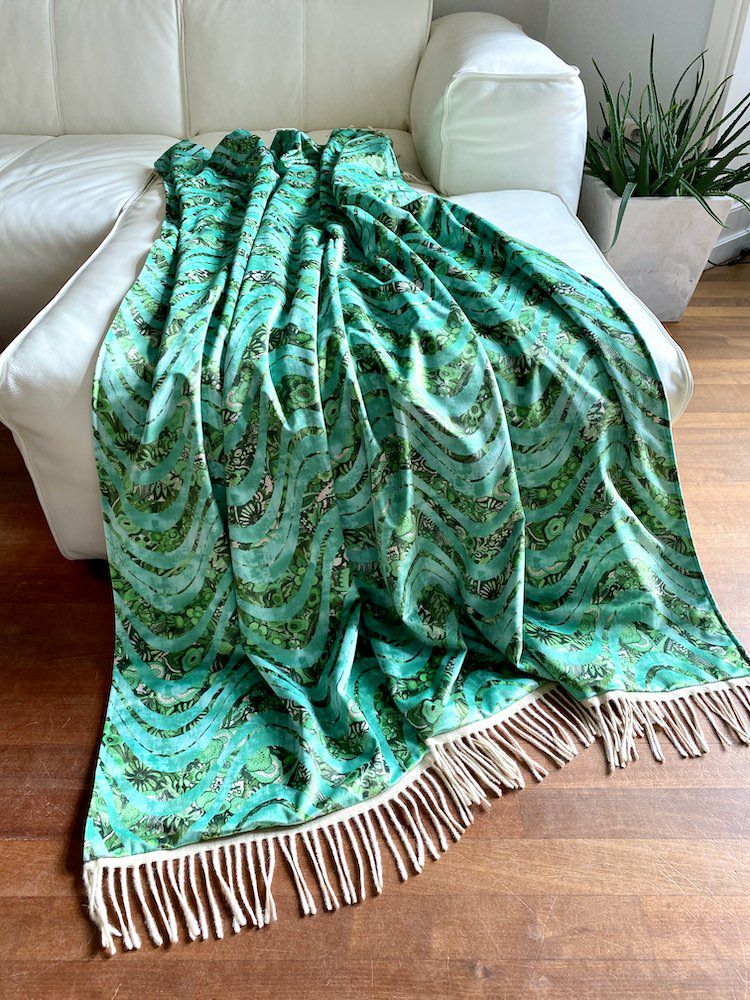 Blankets & Plaids | Blanket ‘Happy Plaid’ Wave-Green Made Of Velvet Blankets & Plaids Blankets & Plaids