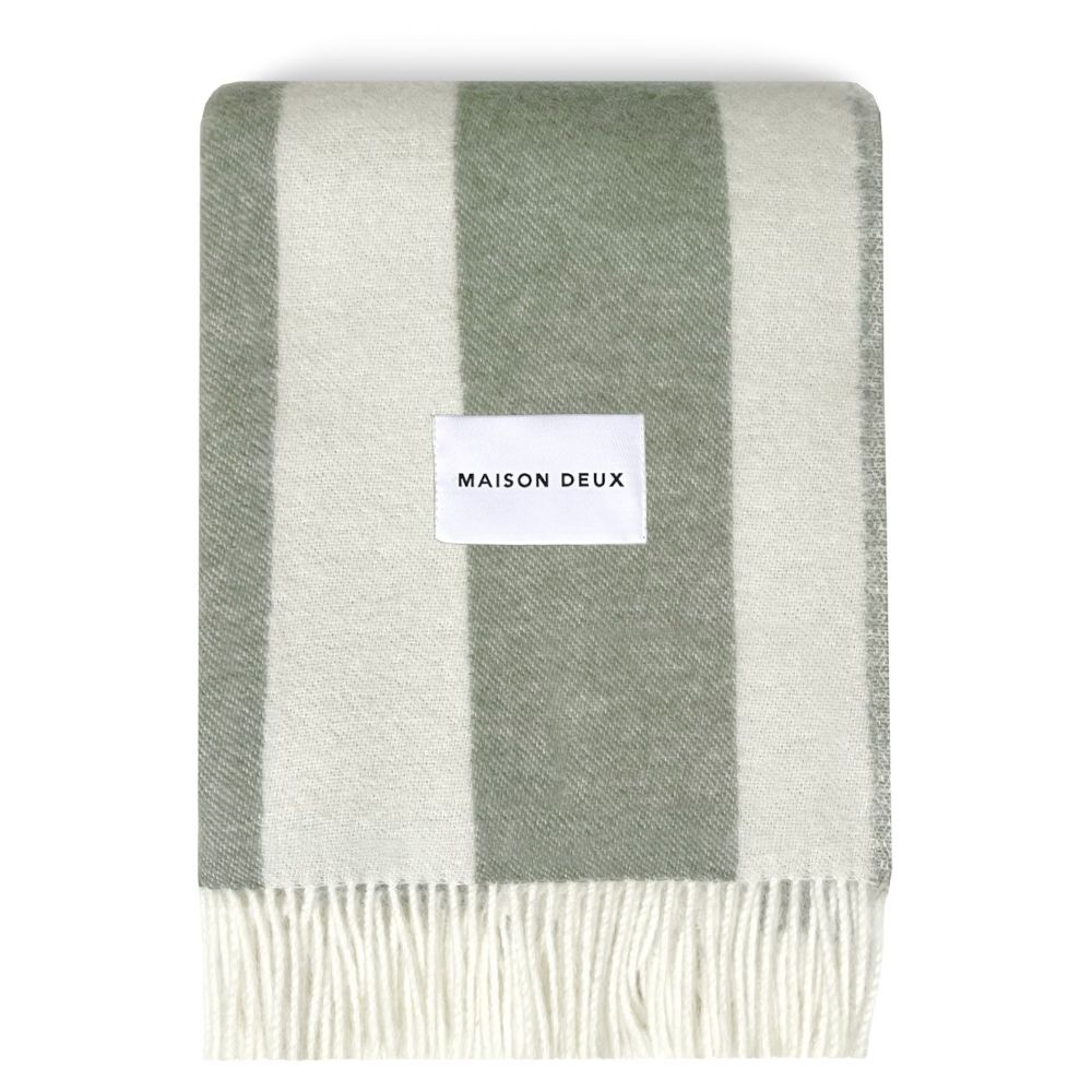 Blankets & Plaids | Rough Stripe Blanket Agave Blankets & Plaids