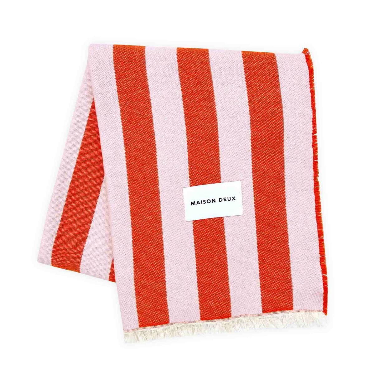 Blankets & Plaids | Wool Blanket Candy Wrap, Pink-Red-Carrot Blankets & Plaids Blankets & Plaids