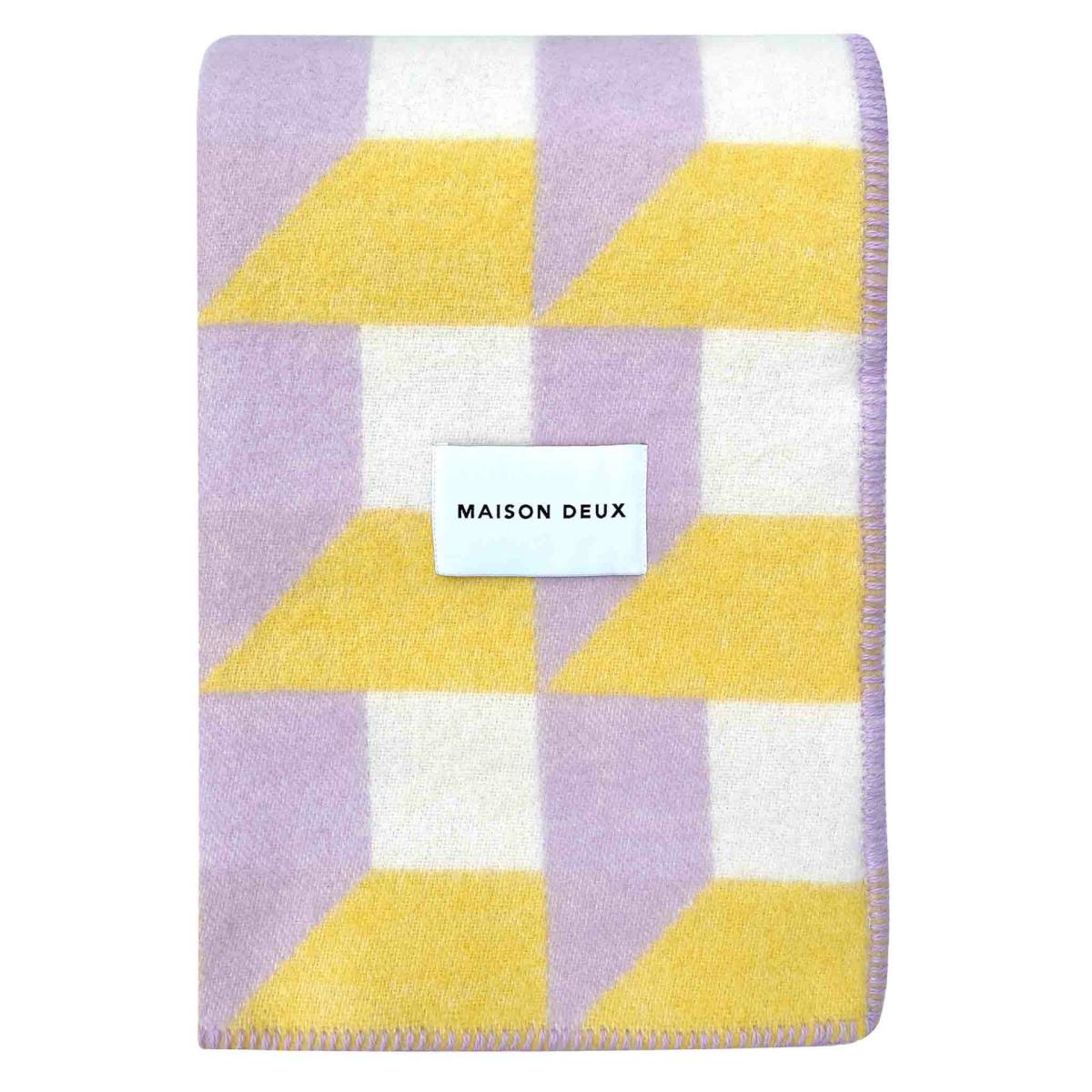 Blankets & Plaids | Wool Blanket Cubics, Purple-Sun Blankets & Plaids Blankets & Plaids