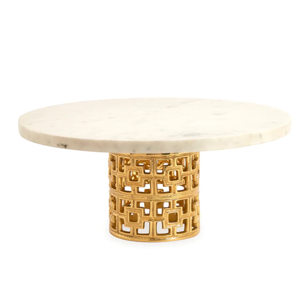 Cake stands & decorative bowls | Cake Plate Nixon By Jonathan Adler, Marble, Brass, 11.43Cm X Ø30.5Cm Cake stands & decorative bowls Cake stands & decorative bowls