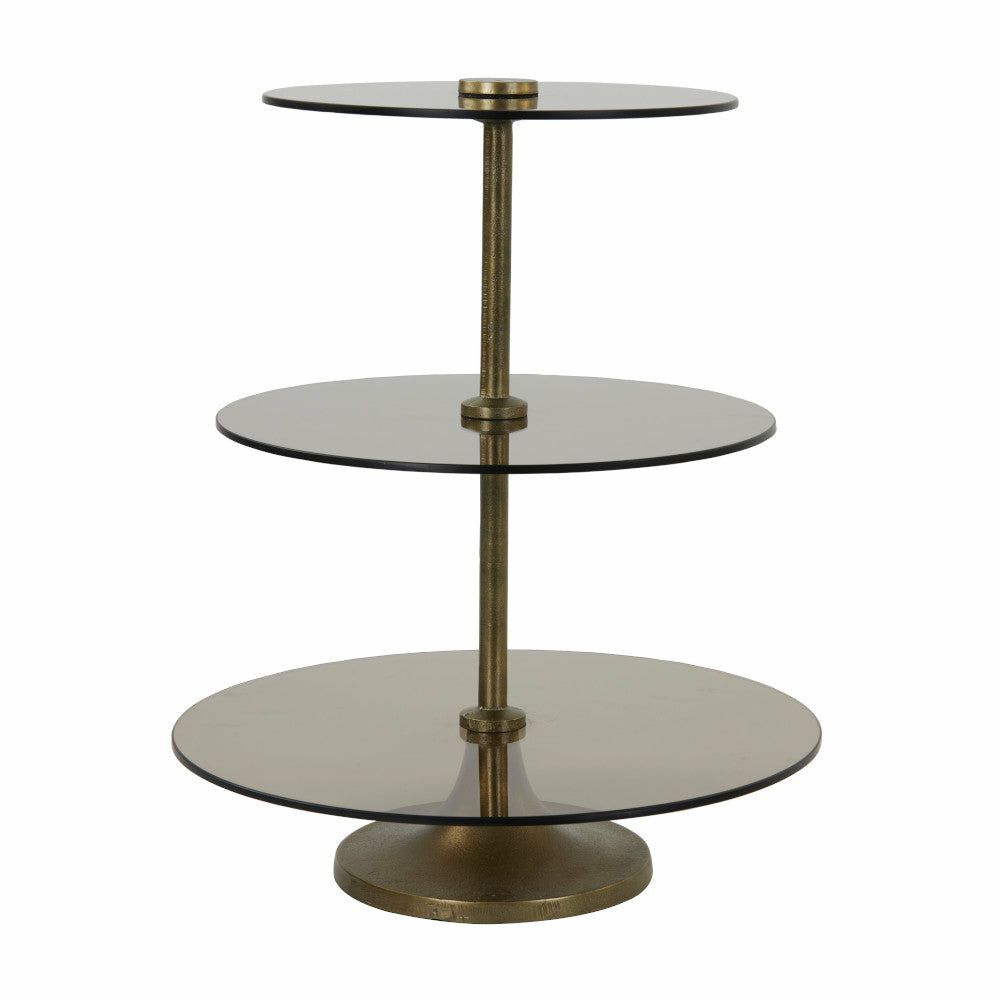 Cake stands & decorative bowls | Cake Stand Danula 3 Layers, Antique Bronze-Brown, Ø35X43Cm Cake stands & decorative bowls Cake stands & decorative bowls