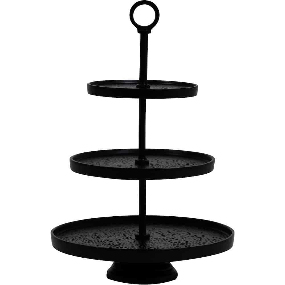 Cake stands & decorative bowls | Cake Stand With 3 Levels ‘Lutek’ Black 48 Cm Cake stands & decorative bowls Cake stands & decorative bowls