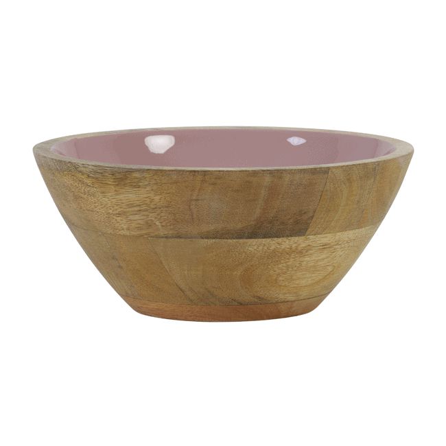 Cake stands & decorative bowls | Decorative Bowl Ranco Pink Wood Ø19X7 Cm Cake stands & decorative bowls Cake stands & decorative bowls