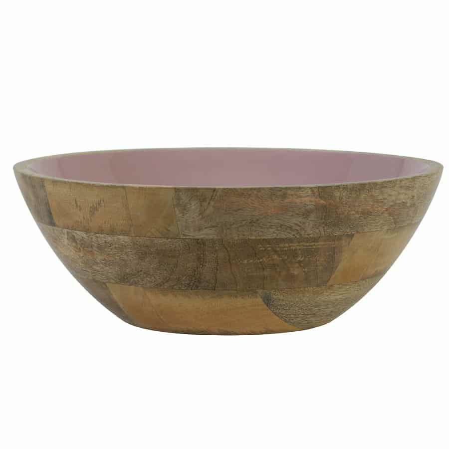 Cake stands & decorative bowls | Decorative Bowl Ranco Pink Wood Ø30X11 Cm Cake stands & decorative bowls Cake stands & decorative bowls