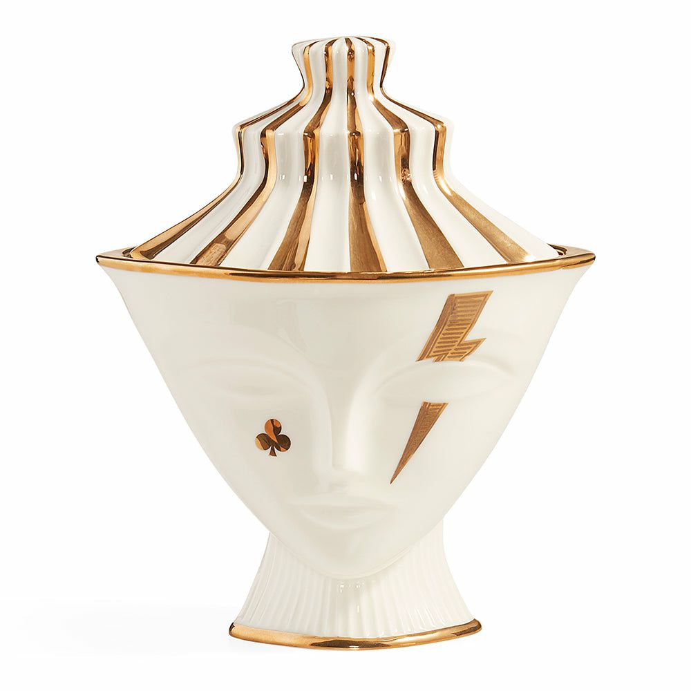 Cake stands & decorative bowls | Gilded Muse Giuliette Box White-Gold Cake stands & decorative bowls Cake stands & decorative bowls