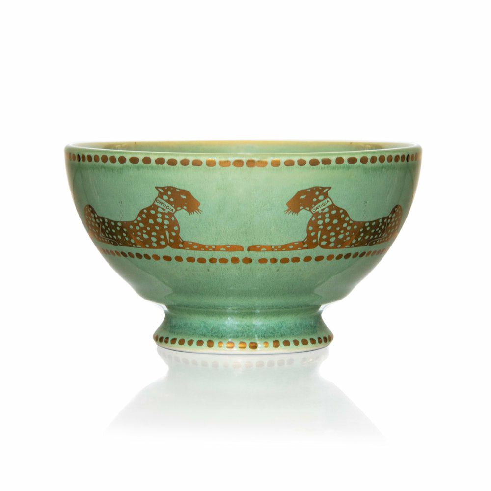 Cake stands & decorative bowls | Ortigia Sicilia Ceramic Bowl, Green-Gold, Ø10 Cm Cake stands & decorative bowls Cake stands & decorative bowls