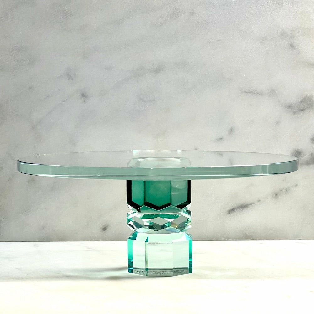 Candlesticks & candle holders | Cake Stand Sofia, Crystal Glass, Mint-Green-Green, 8.3Xø20 Cm Candlesticks & candle holders Candlesticks & candle holders