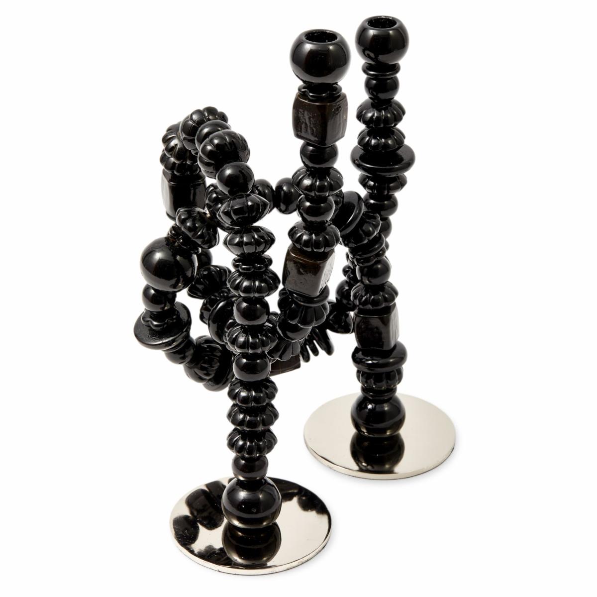 Candlesticks & candle holders | Candle Holder Beads Black 33X12X38 Cm Candlesticks & candle holders Candlesticks & candle holders