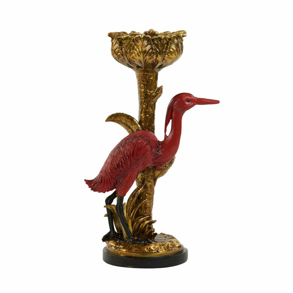 Candlesticks & candle holders | Candlestick Heron Antique Bronze-Dark Red 18.5X13X32.5Cm Candlesticks & candle holders Candlesticks & candle holders