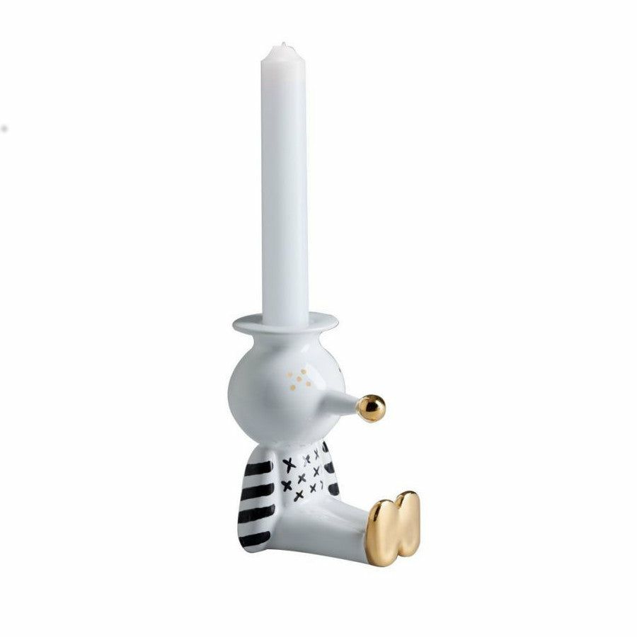 Candlesticks & candle holders | Pinocchietto Candle Holder In White-Black-Gold From Bosa Candlesticks & candle holders Candlesticks & candle holders