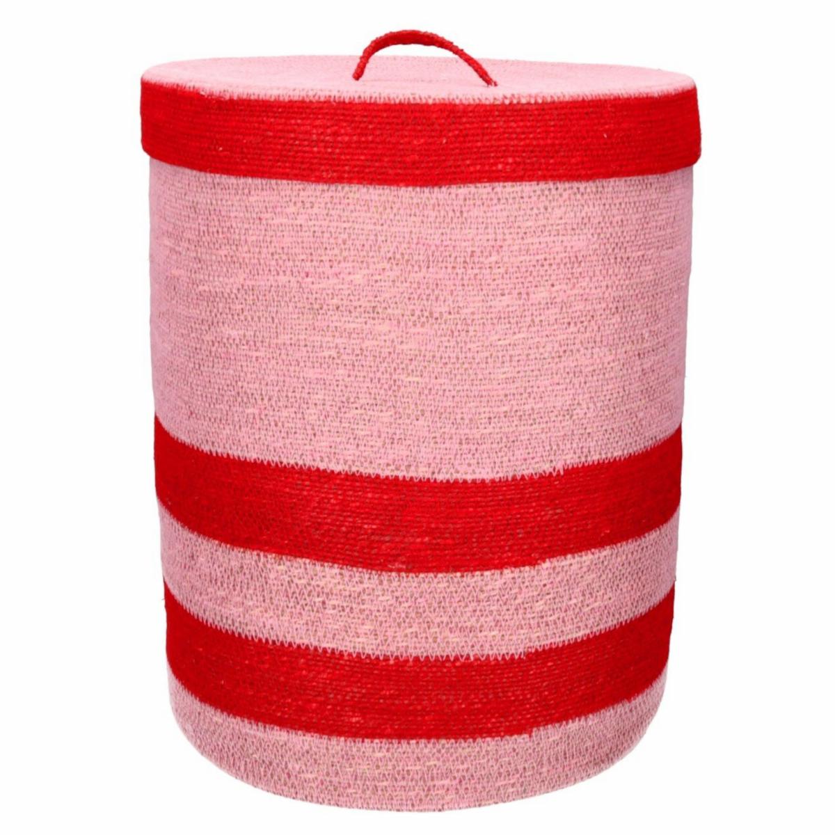 Ceramic jars & storage jars | Basket With Lid Boathouse Pink/Red Ø36.5X46Cm Ceramic jars & storage jars Ceramic jars & storage jars