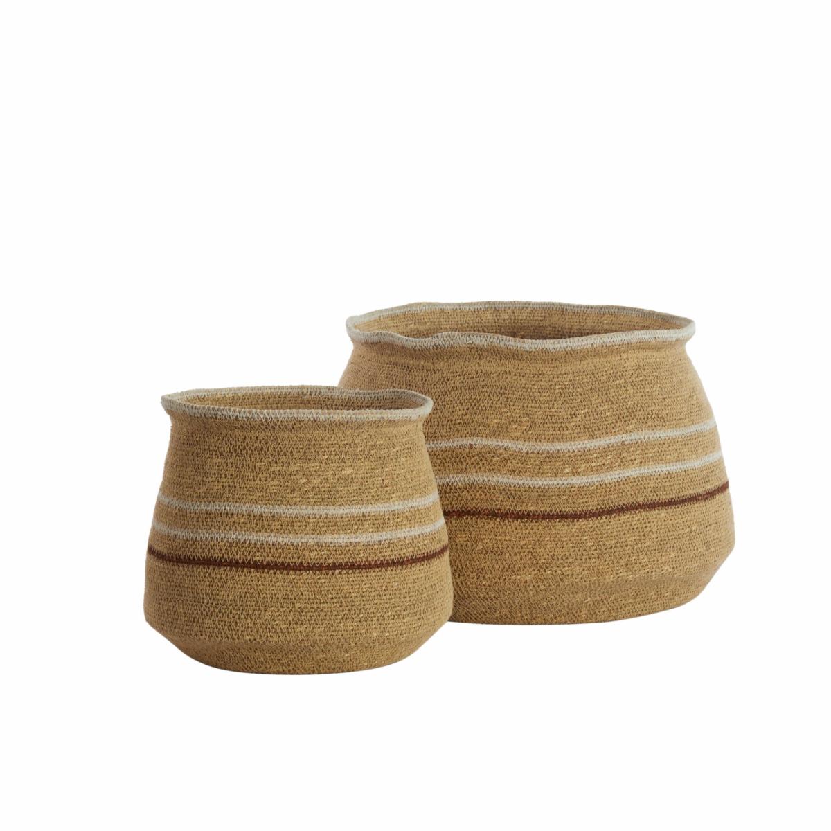 Ceramic jars & storage jars | Baskets Set Of 2 Belluno Ø26X22+Ø43X28 ​​Cm Ceramic jars & storage jars Ceramic jars & storage jars