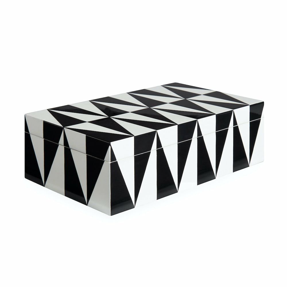 Ceramic jars & storage jars | Decorative Box Op Art Medium In Black + White Ceramic jars & storage jars Ceramic jars & storage jars