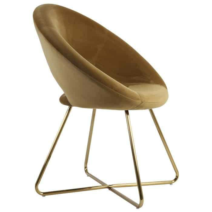 Chairs & Dining Chairs | Chair Charlie Velvet Caramel + Gold Chairs & Dining Chairs Chairs & Dining Chairs