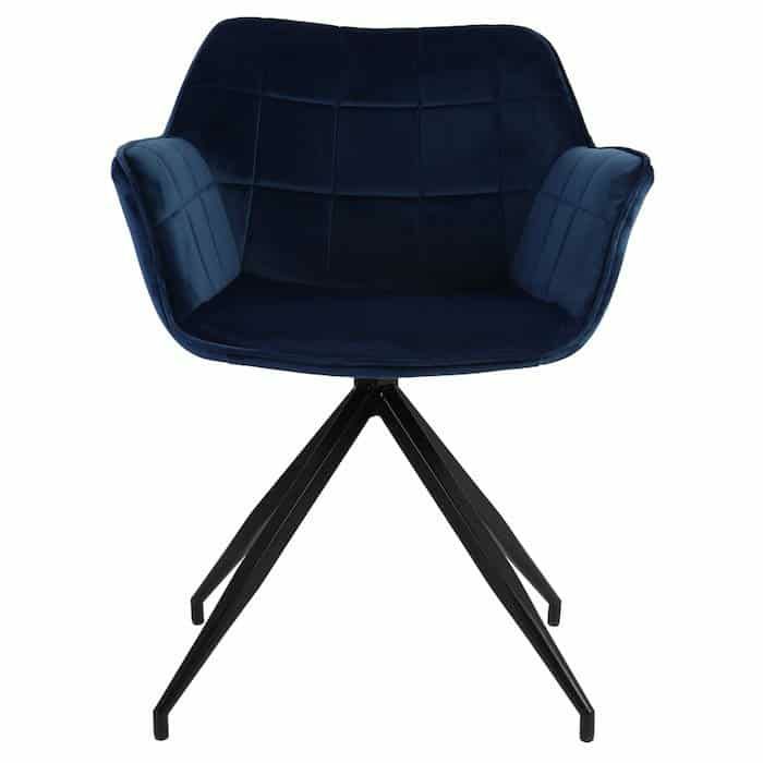 Chairs & Dining Chairs | Jaimy Velvet Dining Chair – Blue + Black Chairs & Dining Chairs Chairs & Dining Chairs