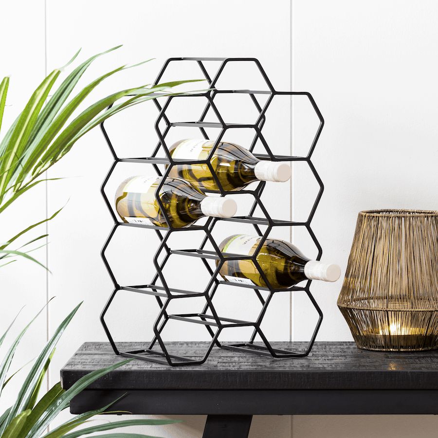 Champagne cooler | Wine Rack Salbris Matt Black 30X18X46 Cm Champagne cooler Champagne cooler