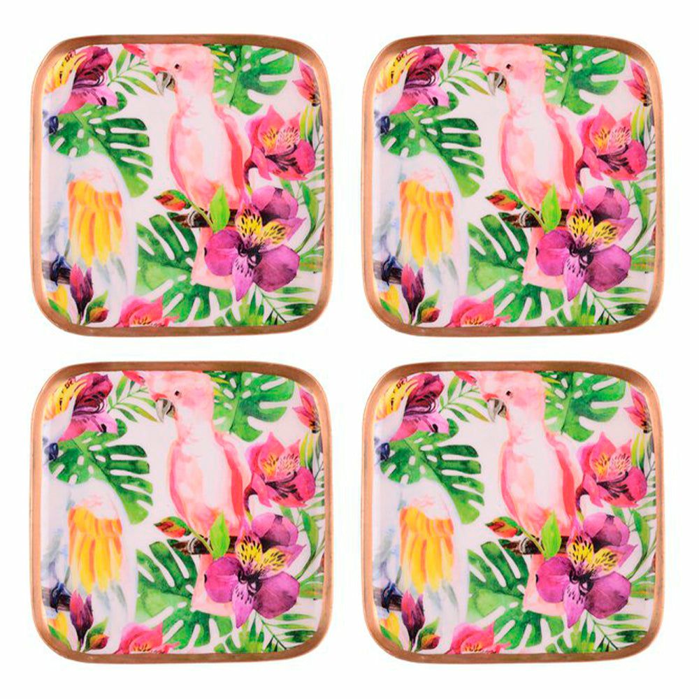 Coasters | Coaster Saigon Birds 4-Piece Set- 10X10Cm Coasters Coasters