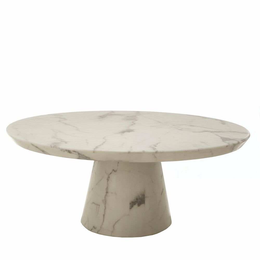 Coffee tables | Coffee Table Disc Marble Look, White, Ø100 Cm Coffee tables Coffee tables