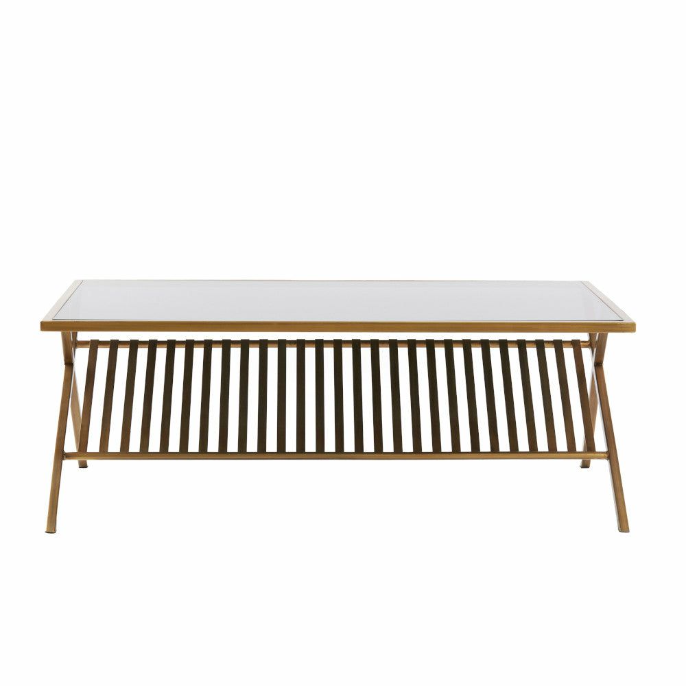 Coffee tables | Coffee Table Ezra Antique Bronze Smoked Glass 110X70X40Cm Coffee tables Coffee tables