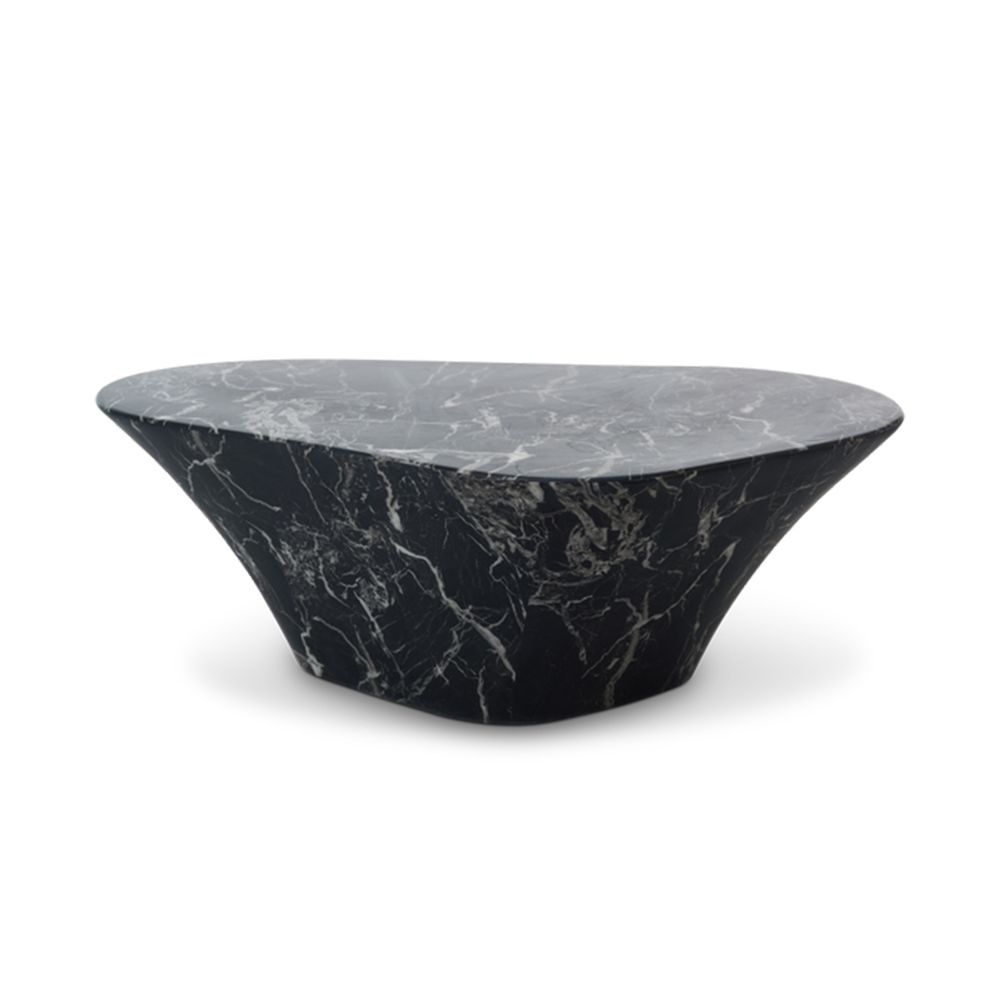 Coffee tables | Coffee Table Marble Look Oval Marble Black Coffee tables Coffee tables