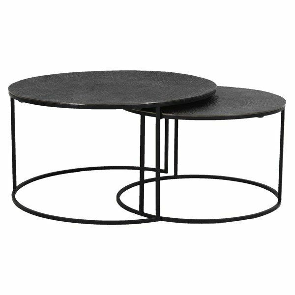 Coffee tables | Coffee Table Rengo Texture Black Set Of 2 Coffee tables Coffee tables