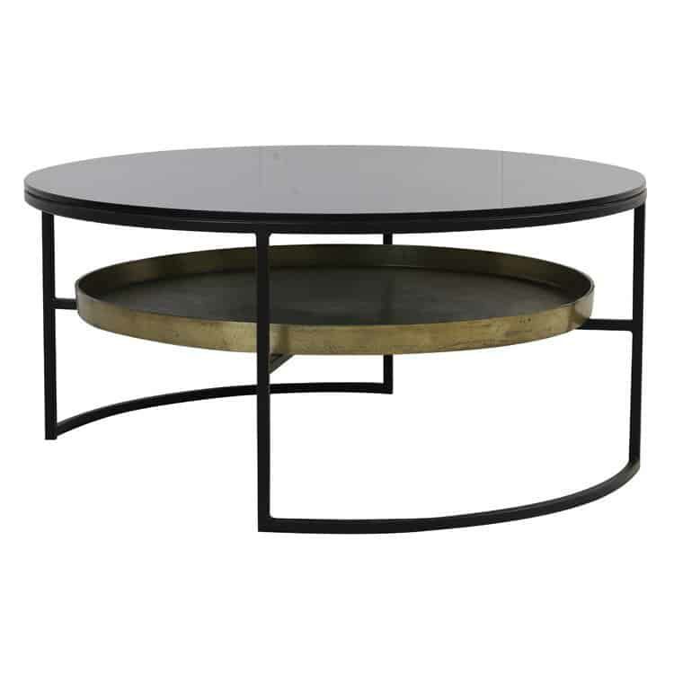 Coffee tables | Coffee Table Rowdy Glass Black + Antique Bronze Coffee tables Coffee tables