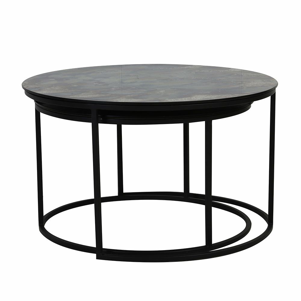 Coffee tables | Coffee Table Tabun, Set Of 2, Antique Matt Black Coffee tables Coffee tables