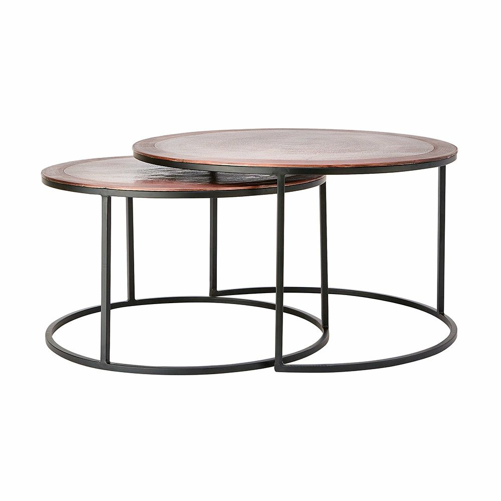 Coffee tables | Coffee Table Talca Antique Copper + Black Set Of 2 Coffee tables Coffee tables