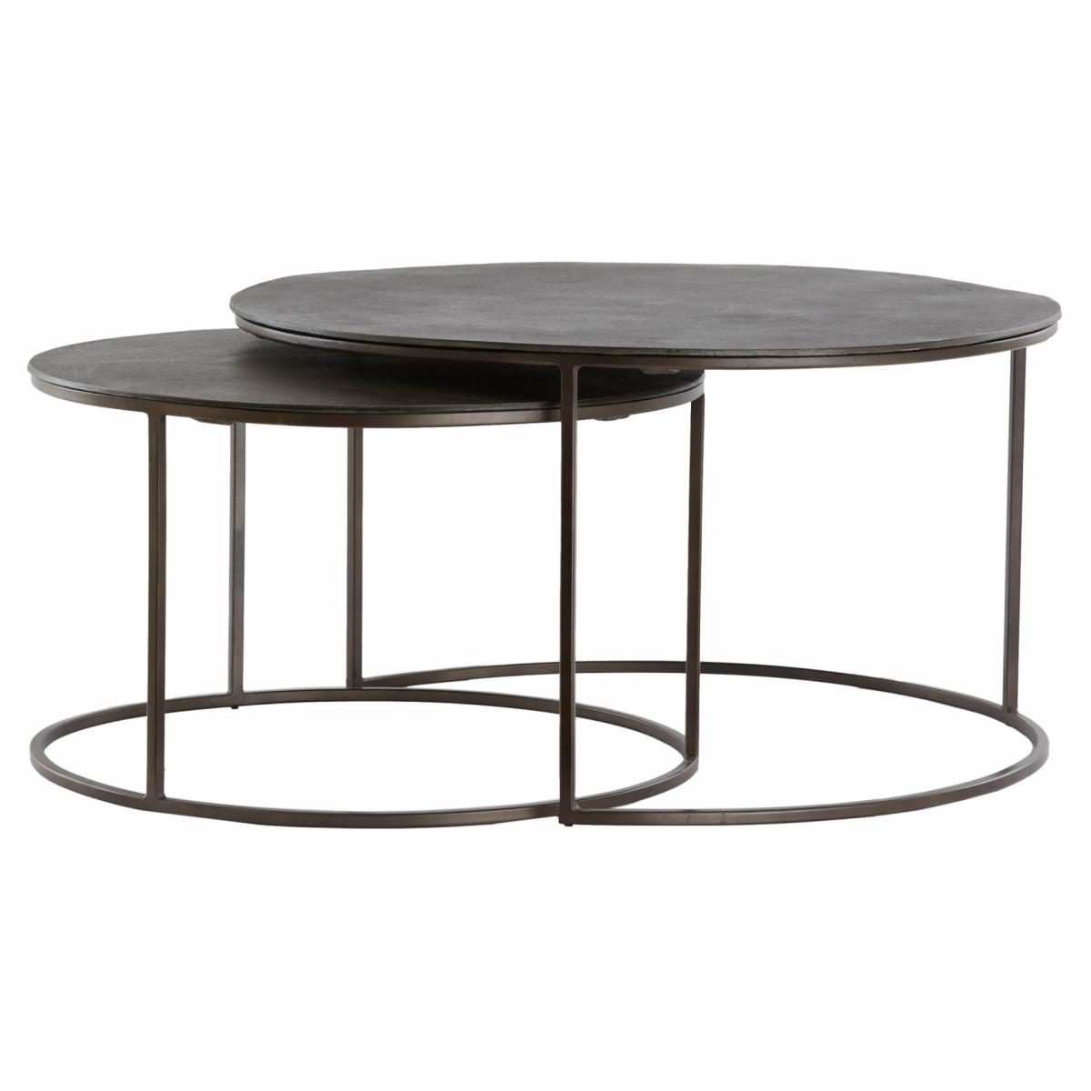 Coffee tables | Talca Coffee Table, Set Of 2, Metal, Dark Brown Coffee tables Coffee tables