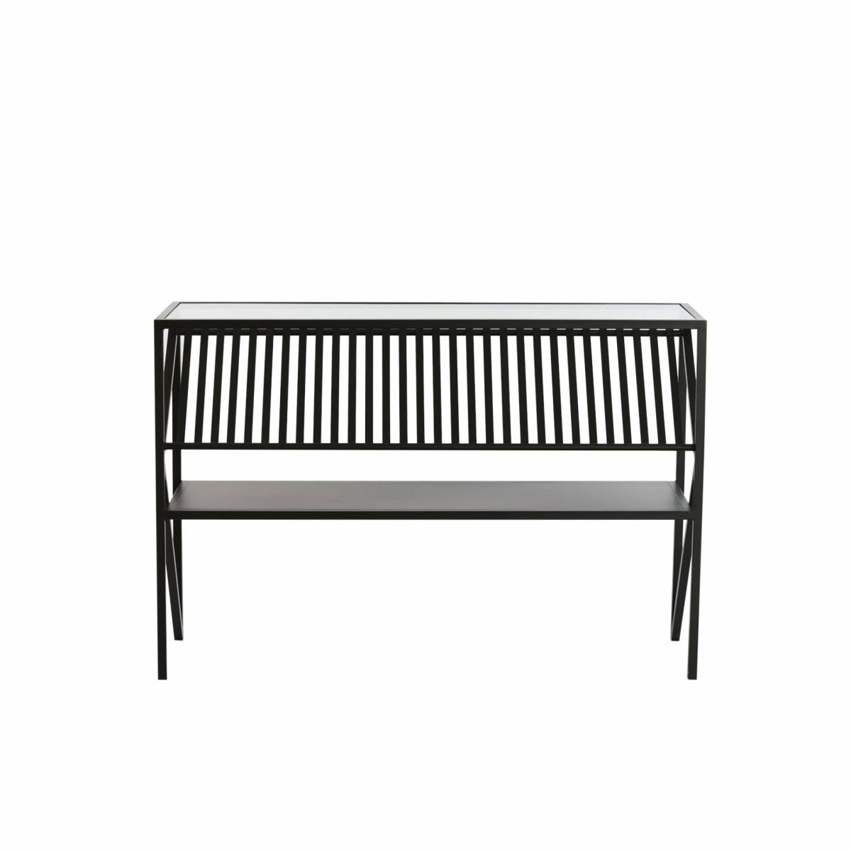 Console tables & dressers | Console Table Ezra, Glass And Matt Black Console tables & dressers Console tables & dressers