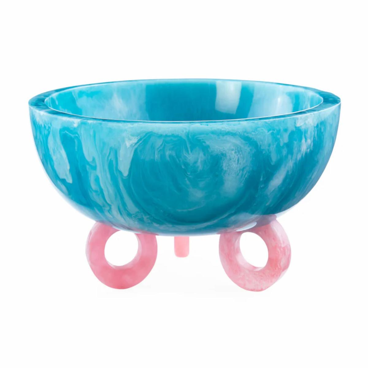 Dishes & glasses | Bowl Mustique Turquoise On Foot Dishes & glasses Dishes & glasses