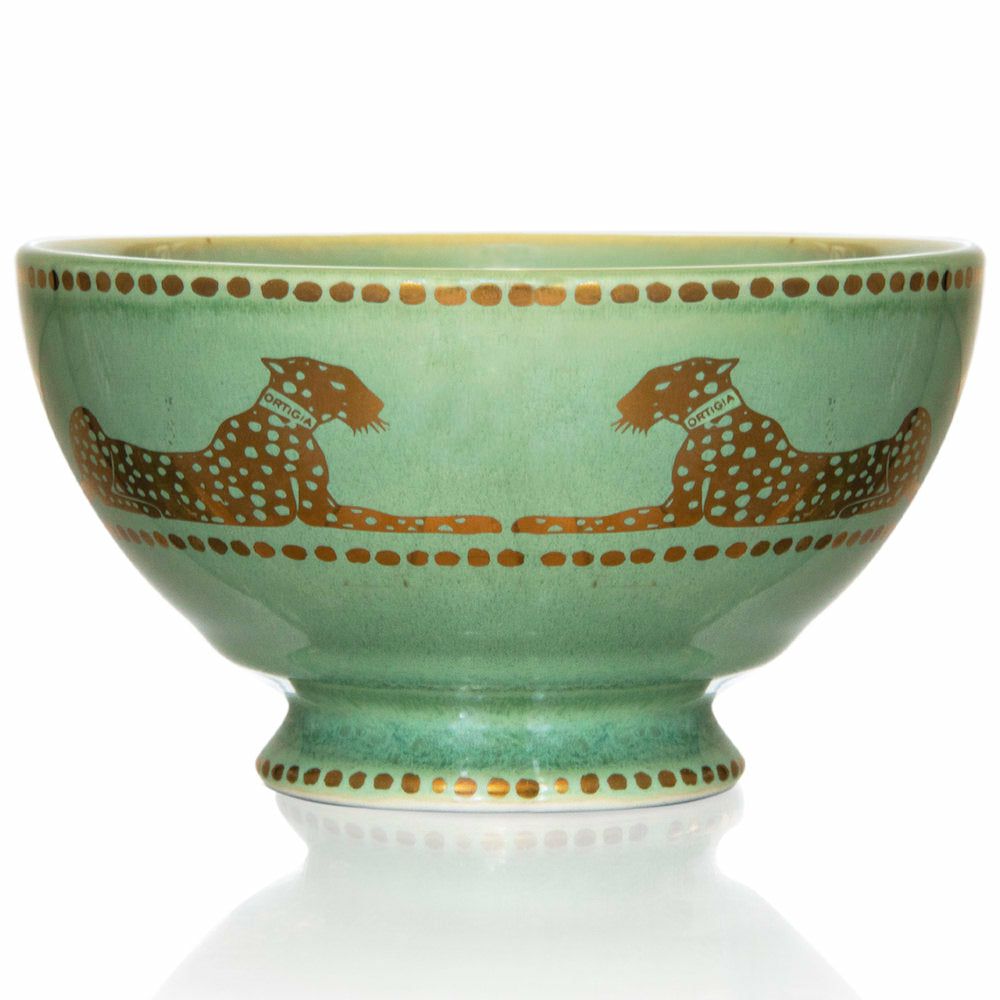 Dishes & glasses | Ortigia Sicilia Ceramic Bowl, Green-Gold, Ø14.5 Cm Dishes & glasses Dishes & glasses