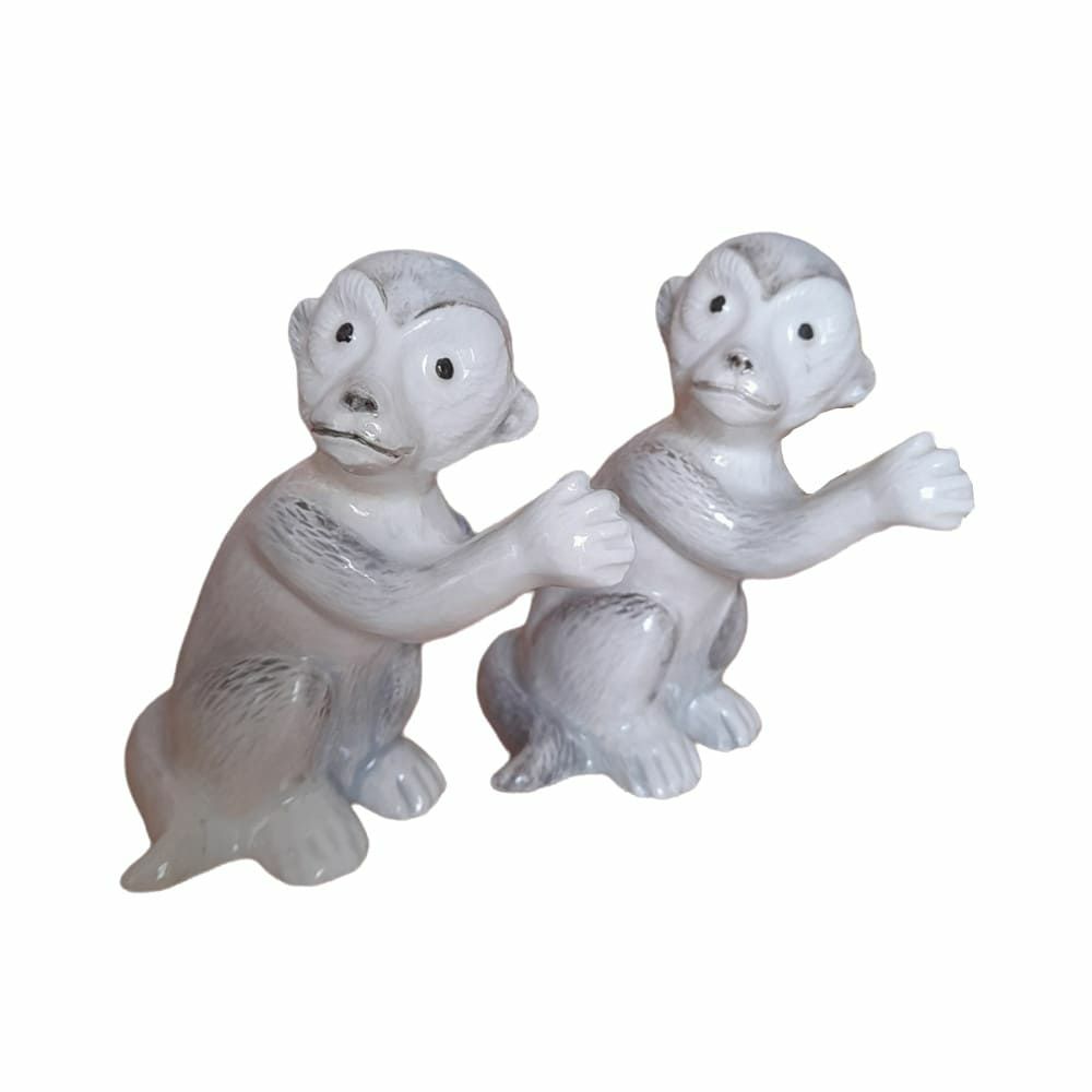 Dishes & glasses | Salt And Pepper Shakers Monkeys White Dishes & glasses Dishes & glasses