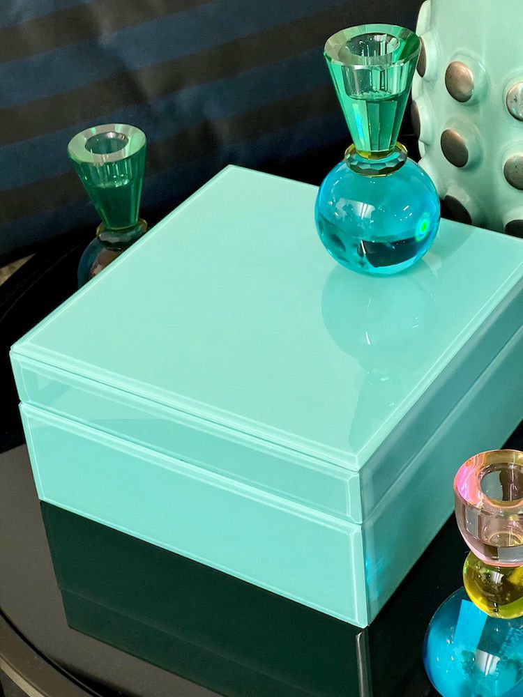 Jewelry boxes & jewelry boxes | Jewelry Box Miroir M In Turquoise 21.5X10.5X21.5Cm Home Accessories Jewelry boxes & jewelry boxes