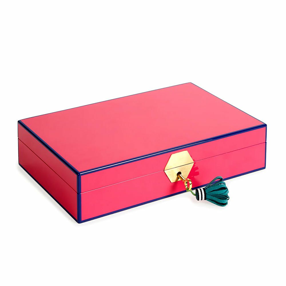 Jewelry boxes & jewelry boxes | Lacquer Jewelry Box In Fuchsia And Navy Blue Home Accessories Jewelry boxes & jewelry boxes