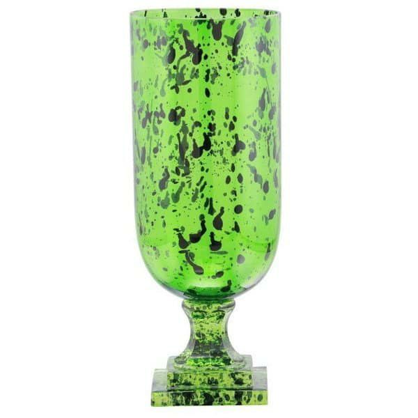 Lanterns & lanterns | Lantern Leopard Green Glass Ø14X37 Cm Home Accessories Lanterns & lanterns