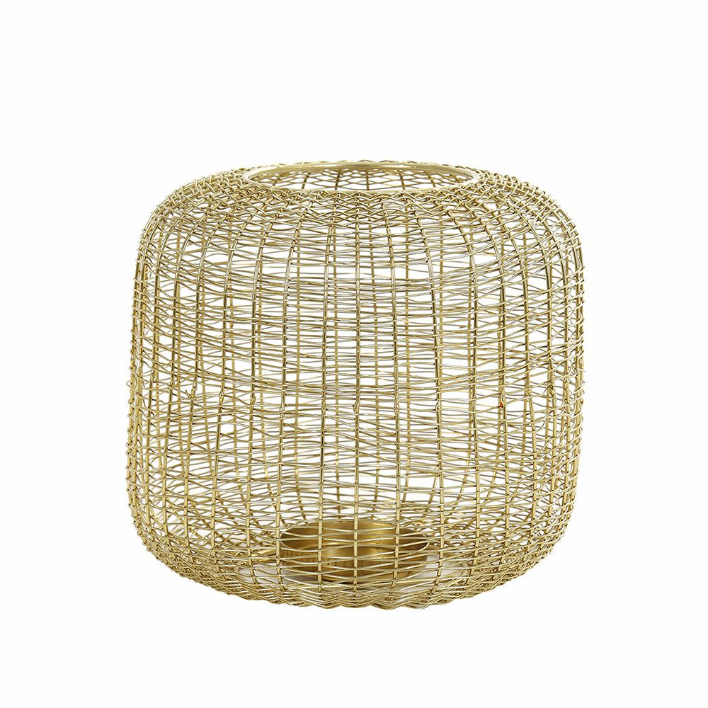 Lanterns & lanterns | Lantern Skoop Gold Ø16X13.5 Cm Home Accessories Lanterns & lanterns