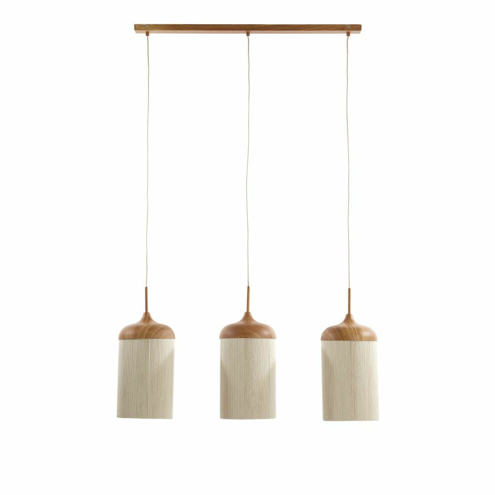 Pendant lights & hanging lights | Hanging Lamp Dania 3L Wood Pattern/Dew Cream Lamps & Lights Pendant lights & hanging lights