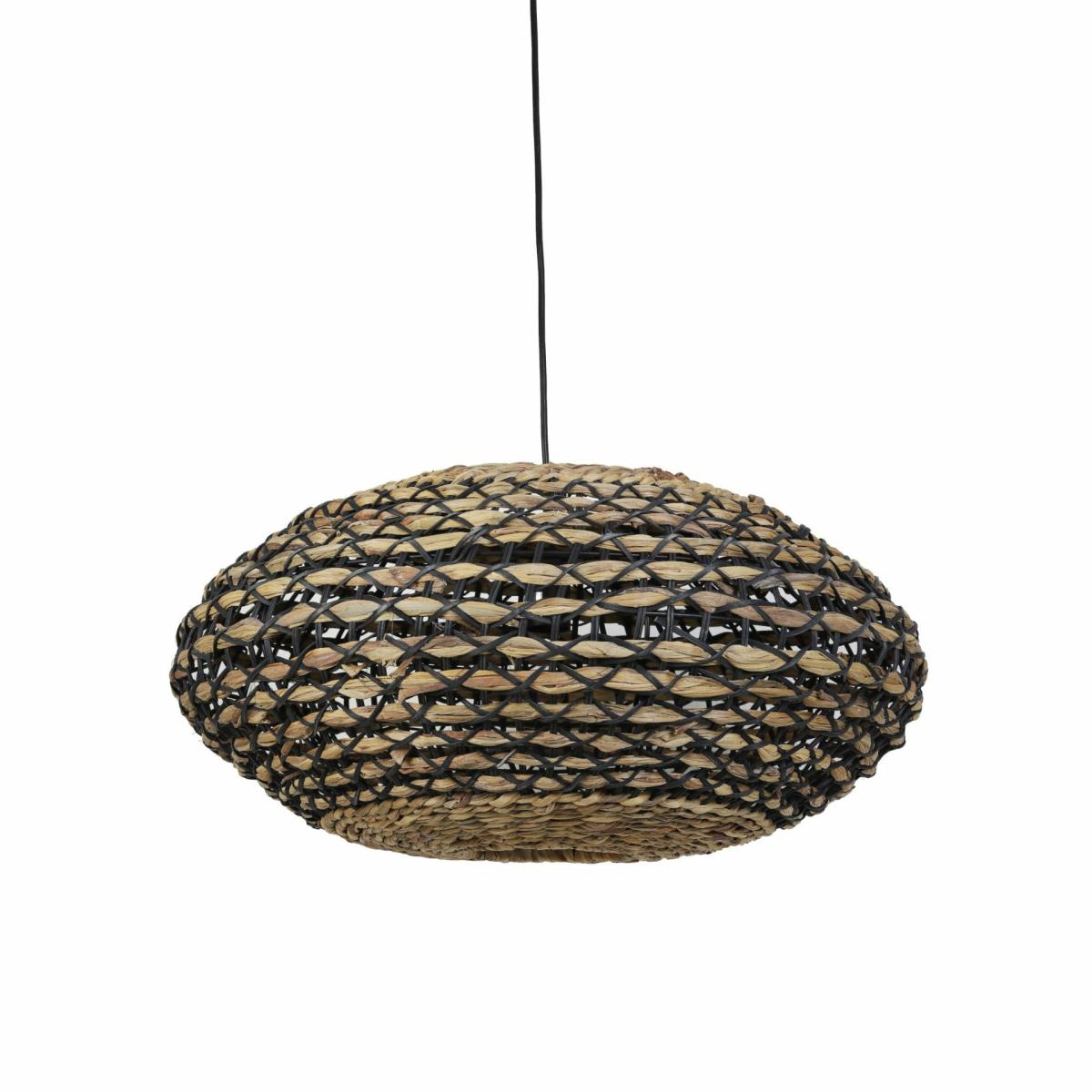 Pendant lights & hanging lights | Hanging Lamp Tripoli Rattan Natural And Black Ø60X29,5 Cm Lamps & Lights Pendant lights & hanging lights