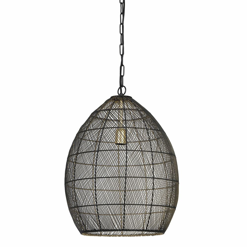 Pendant lights & hanging lights | Meya Hanging Light, Matt Black & Gold Ø40X53Cm Lamps & Lights Pendant lights & hanging lights