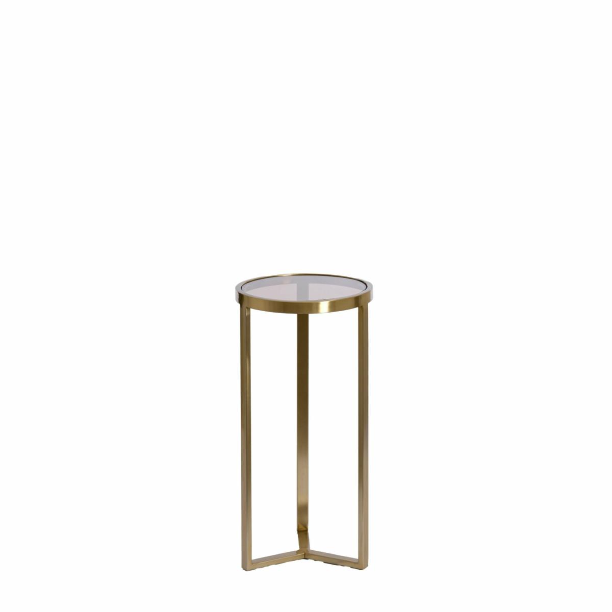 Pillars & Chests | Column Retiro Gold Glass Ø30X60,5 Cm Furniture Pillars & Chests