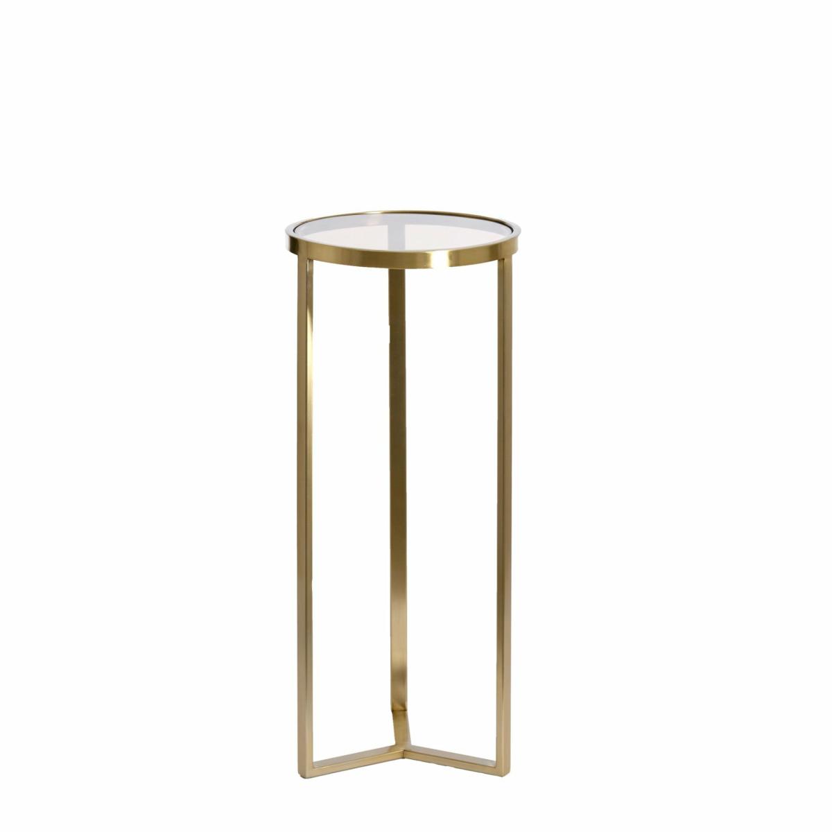 Pillars & Chests | Column Retiro Gold Glass Ø35X81 Cm Furniture Pillars & Chests