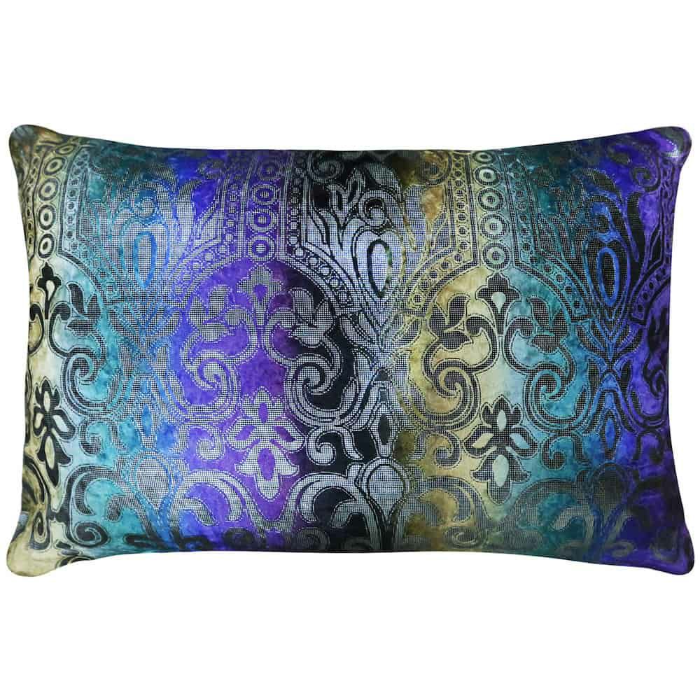 Pillow | Cushion Arabesk Linen Purple 45X65 Cm Home Accessories Pillow