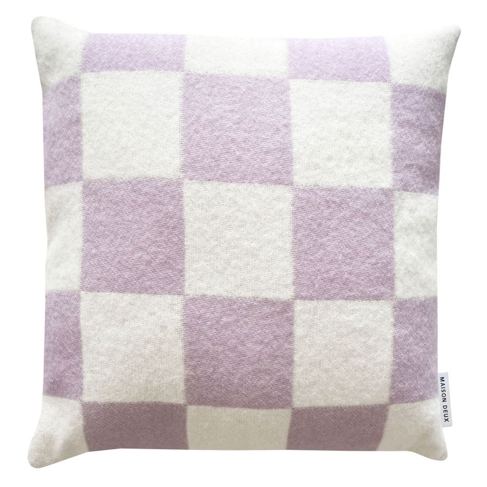 Pillow | Cushion Checkerboard Pattern Purple-White Home Accessories Pillow