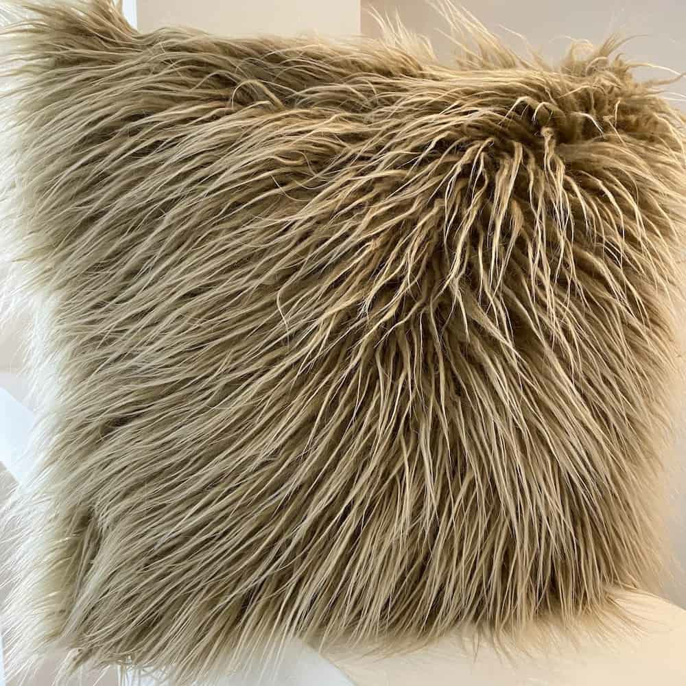 Pillow | Cushion Yeti Fluffy Faux Fur Beige Home Accessories Pillow