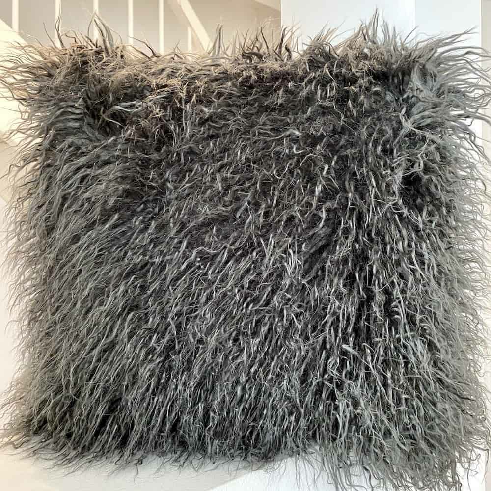 Pillow | Cushion Yeti Fluffy Faux Fur Gray Home Accessories Pillow