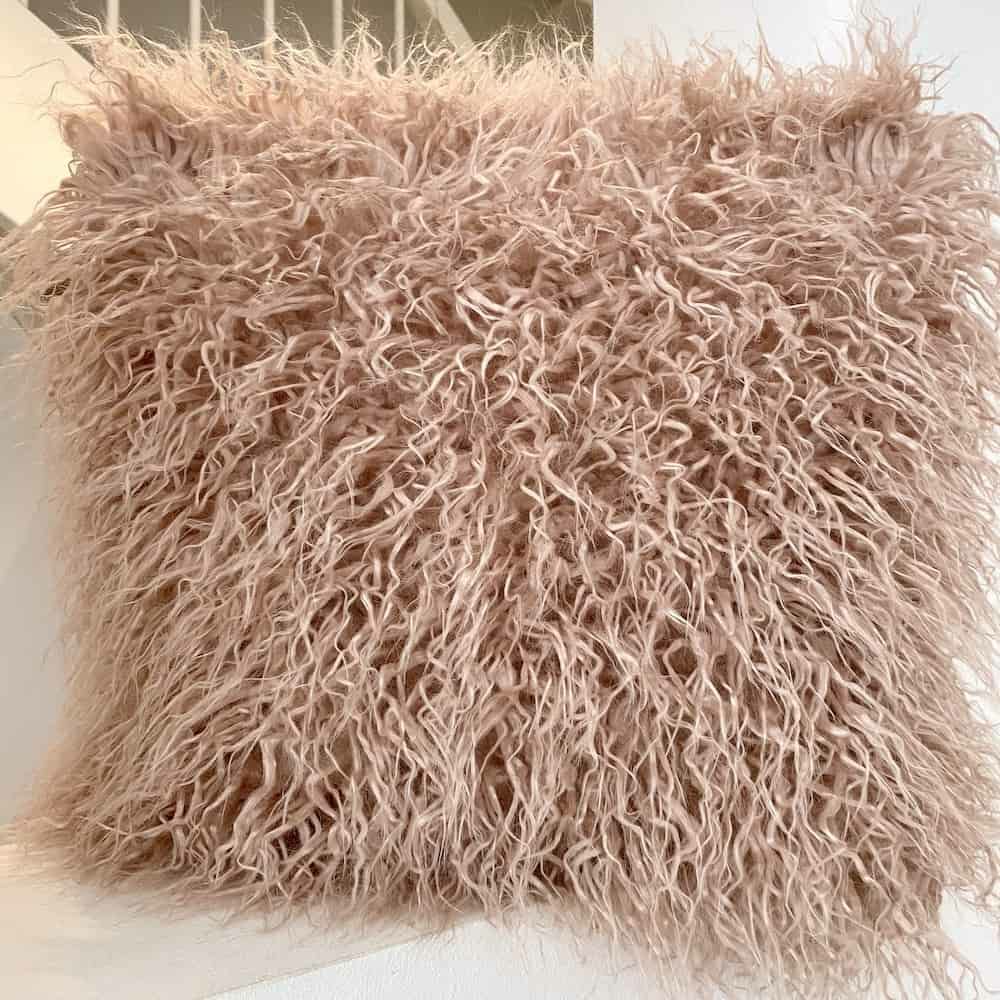 Pillow | Cushion Yeti Fluffy Faux Fur Rosé Home Accessories Pillow