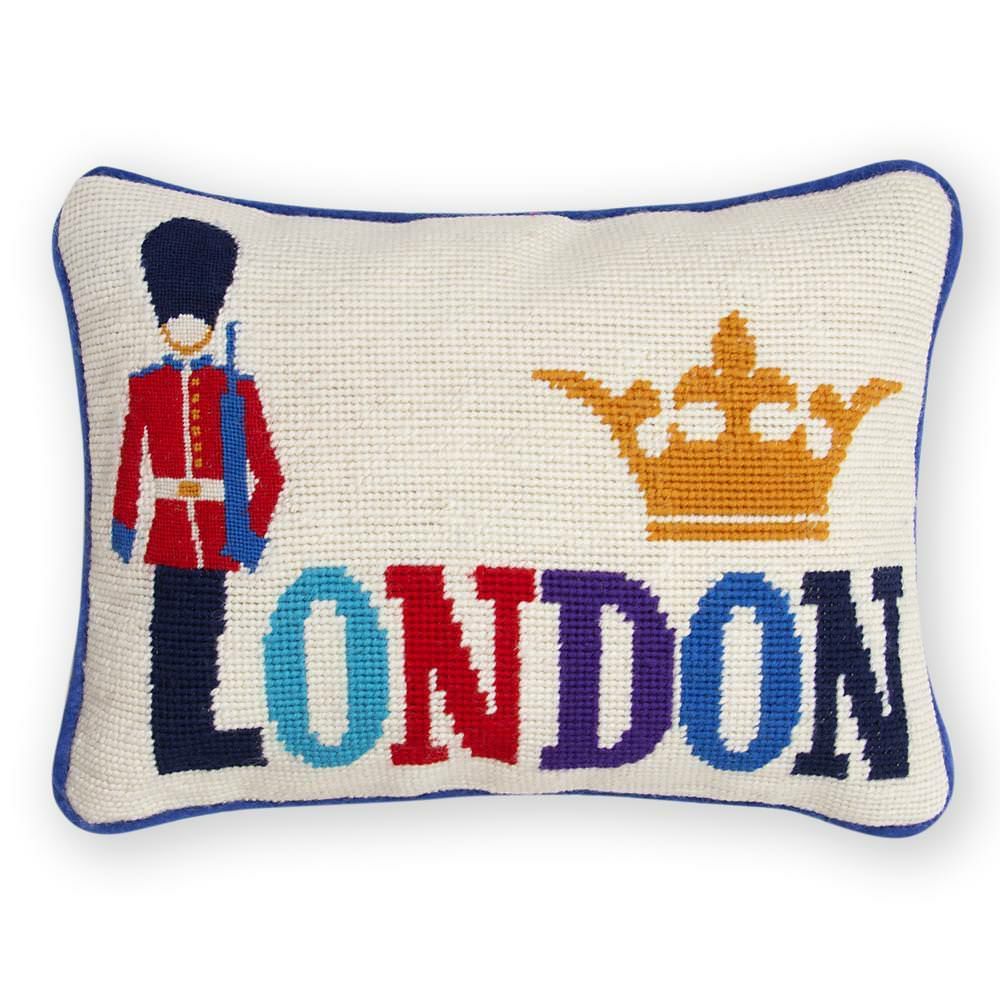 Pillow | Jet Set London Cushion With Cotton Velvet Home Accessories Pillow