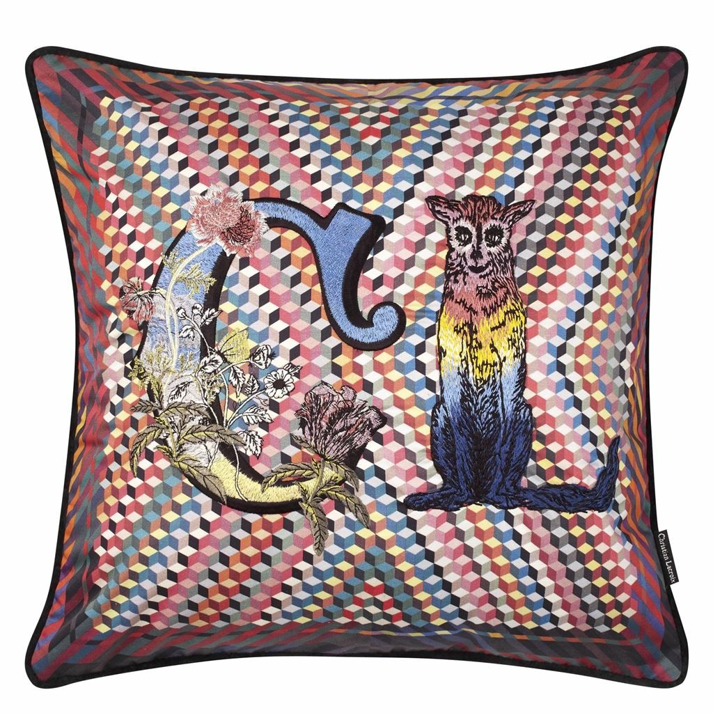 Pillow | Monogram Me Lacroix! Multicolored Cushion, 40X40 Cm Home Accessories Pillow